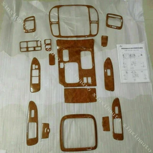 Wood Grain Dash Trim Kit Set For Toyota LAND CRUISER 1998-02 w/navigation system - Picture 1 of 2