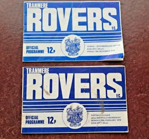 TRANMERE ROVERS v PETERBOROUGH UNITED  1978 AND V SHEFF WED  1979 - Picture 1 of 2