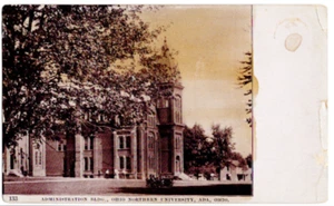 POSTCARD Administration Bldg Ohio Northern University Ada Ohio Vintage 0090 - Picture 1 of 2