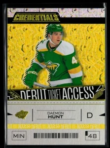 2023-24 Upper Deck Credentials Yellow #128 Daemon Hunt RC - Picture 1 of 2