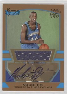 2003-04 Bowman Signature Gold /99 Ndudi Ebi #90 Rookie Auto RC