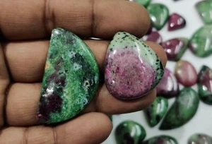 Natural Awesome Tanzania Ruby Zosite Mix Shape Smooth Cabochons Wholesale Lot - Picture 1 of 12