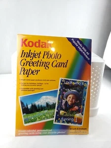 Kodak 8.5" X 11" Inkjet Photo Greeting Card Paper 20 Card Envelope - Picture 1 of 4
