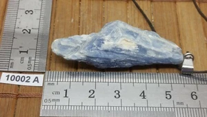 Pendentif CYANITE BLEUE brute + cordon reglable lithotherapie pierre soin reiki - Picture 1 of 4