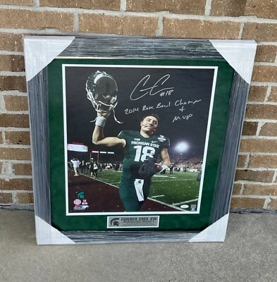 Connor Cook Signed Michigan State Spartans Rose Bowl Framed 16X20 Photo JSA COA - Image 1 of 3