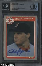 Roger Clemens Signed 1985 Fleer #155 RC Rookie AUTO Autograph BGS BAS 