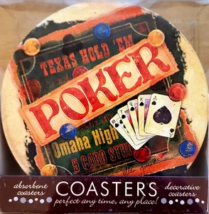 Occasions Texas Hold 'Em Poker Coasters - Picture 1 of 1