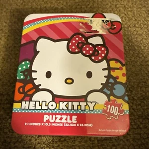 Hello Kitty Puzzle 100 Piece Puzzle Collectible Tin 2015 Edition Sealed New - Picture 1 of 3