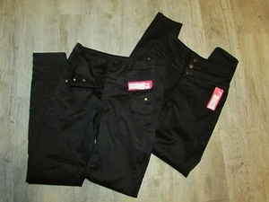 NUOVI 2 PAIA PANTALONI JEANS DONNA XHILARATION NERI VITA ALTA 00 XS - Foto 1 di 7