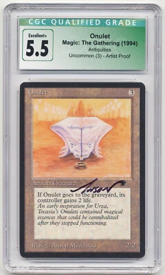 Graded Signed Onulet Proof CGC Antiquities Artist Anson Maddocks MTG Magic AP! - Image 1 of 2