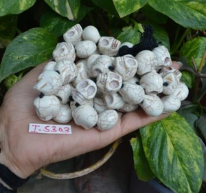 Collar Calavera Mala Tallada a Mano Nar Mund Mala para Puja, Mantra Jaap Kali Oración - Imagen 1 de 8