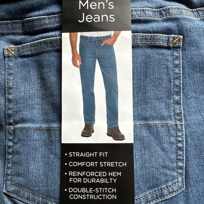 Kirkland Signature Men's Classic 5 Pocket Stretch Jeans 44x34 - Image 1 of 4