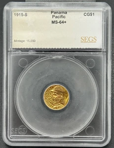1915 S Panama-Pacific Commemorative Gold Dollar $1 Gem Brilliant Uncirculated - Picture 1 of 5