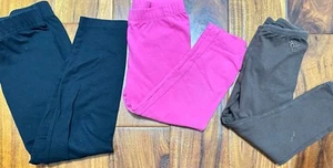 Girls 3 Pair Leggings Pants Stretchy Capri Justice Brown pink Black  lot Sz 5-6 - Picture 1 of 9