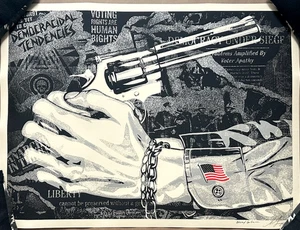 OBEY GIANT DEMOCRACIDAL TENDENCIES SCREEN PRINT SHEPARD FAIREY S/N EDWARD COLVER - Picture 1 of 1