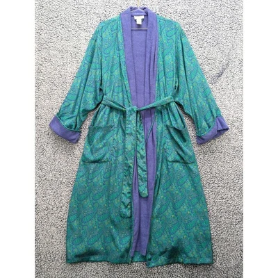Bata de Colección Victoria Secret Etiqueta Dorada Paisley Terry Forrada de Tela Talla Única Boho Años 90 Foto 1 de 4