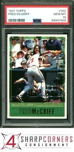 1997 TOPPS #352 FRED McGRIFF BRAVES HOF PSA 10 - Picture 1 of 3