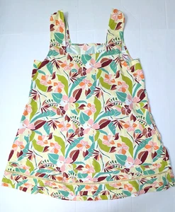 C&C California Women's Multi Color Linen Floral Tank Dress Size L NWOT - Picture 1 of 7