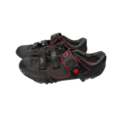 Zapatos de bicicleta de montaña Bontrager RL negros rojos tacos fibra de carbono talla 13,5 - BW Foto 1 de 4