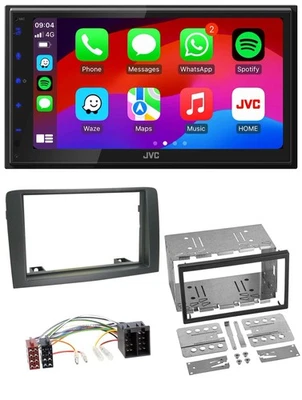 JVC Bluetooth 2DIN MP3 DAB USB Autoradio für Fiat Idea (ab 05) - grau - Bild 1 von 4