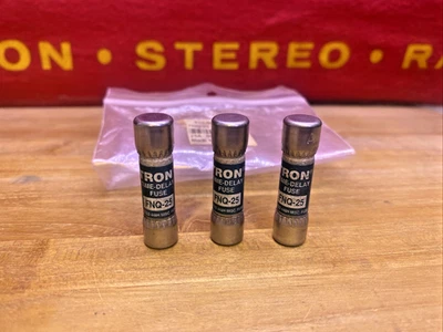 Bussmann TRON FNQ-25 Fusible 25A 500V Time-Delay 10kA Lote 3 Piezas Foto 1 de 3