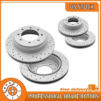 Rotores de freno perforados delanteros y traseros para Nissan NV1500/NV2500/NV3500 2012-2021 Foto 1 de 4