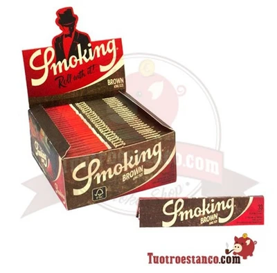 Cartine Smoking Marrone Lunghe Brown King Size Scatola 50 Libretti - Imagen 1 de 4