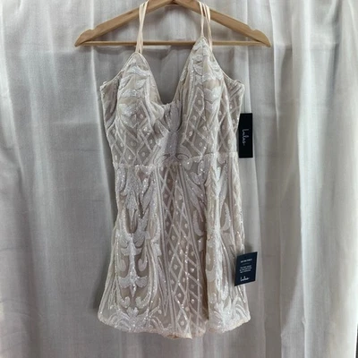 Mameluco para mujer Lulus cuello halter lentejuelas adornado fiesta cóctel mediano Foto 1 de 4