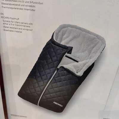 Recaro Babyschalen Fußsack schwarz abgesteppt