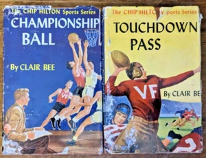 (2) 1948 CHIP HILTON Books-CHAMPIONSHIP BALL/TOUCHDOWN PASS By Claire Bee, HC - Picture 1 of 4