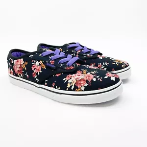 Zapatos de Skate VANS Negros Florales Missy Talla 2 NUEVO - Imagen 1 de 8
