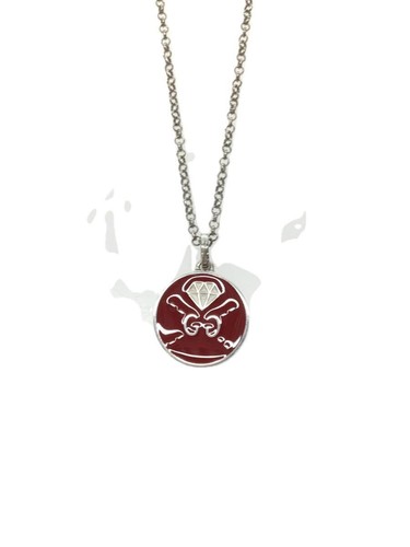 Collana donna Gucci Ghost metallo bordeaux con top usata