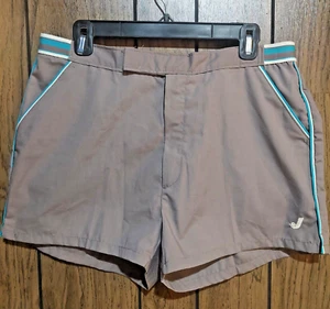 vintage 70s Jantzen mens short shorts tennis boating gray size 36 elastic waist - Picture 1 of 5