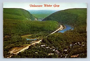 Delaware Water Gap PA and NJ Aerial View Postcard Unposted - Picture 1 of 2