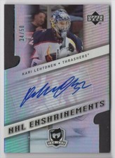 2006-07 Upper Deck The Cup Enshrinements Kari Lehtonen Auto 34/50 Thrashers