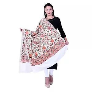 New Kashmiri Embroidered Wool Shawl Wrap Stole For Women - Picture 1 of 6