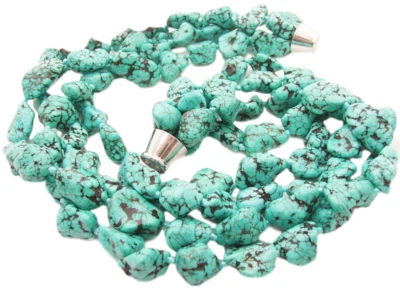 Collar Turquesa Verde Forma Libre 20" 4 Cuerdas Foto 1 de 4