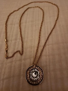 SWAROVSKI Crystal Coffee Cup & Saucer Pendant 30" Chain Necklace @2000 - Picture 1 of 5
