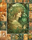 Decoupage Paper Pack 35 Sheets 6"x8" Pretty Lovely Woodland Fairy Ladies Surr...