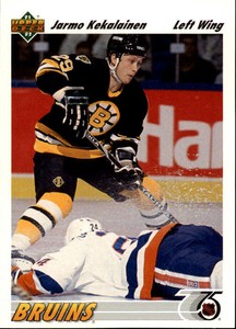 1991-92 Upper Deck Boston Bruins Hockey Card #108 Jarmo Kekalainen Rookie