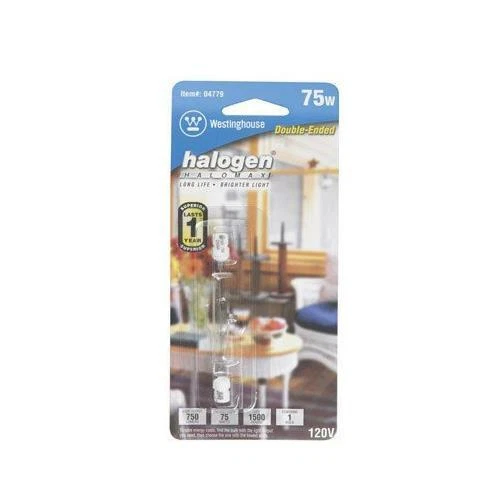 Westinghouse Double-Ended Halo Bulb 75 W 750 Lumens T3 3-1/6 In. Clear Carded - Image 1 of 1