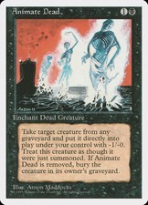 MTG - Animate Dead - Fourth Edition - X1 - (MP) - FREE SHIPPING