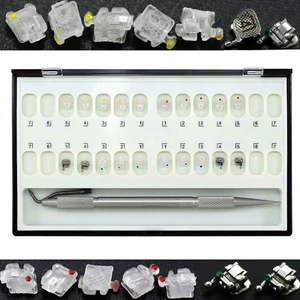 Dental Orthodontic Braces Self Ligating Ceramic Brackets MBT 022 345 with hooks - Picture 1 of 15