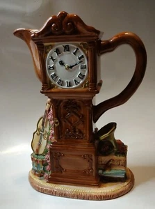 Heritage Mint Ltd Ceramic Pitcher Grandfather Clock Violin Music - Rare Vintage - Picture 1 of 8