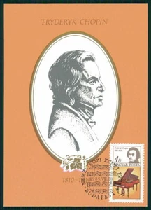 HUNGRÍA MK COMPOSITOR DE MÚSICA CHOPIN PIANO CARTA MÁXIMA MC CM ew58 - Imagen 1 de 2