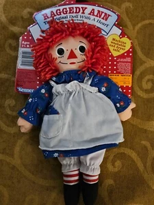 New 1995 HASBRO 12" RAGGEDY ANN ORIGINAL DOLL with A HEART KENNER - Picture 1 of 7