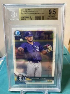Bowman Chrome Prospects Fernando Tatis Jr. BGS 2018 gema graduada 9,5 como nueva - Imagen 1 de 2