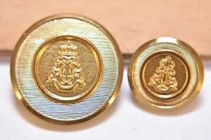 Vintage Royal Crown Regal goldfarbene Knöpfe - Bild 1 von 3