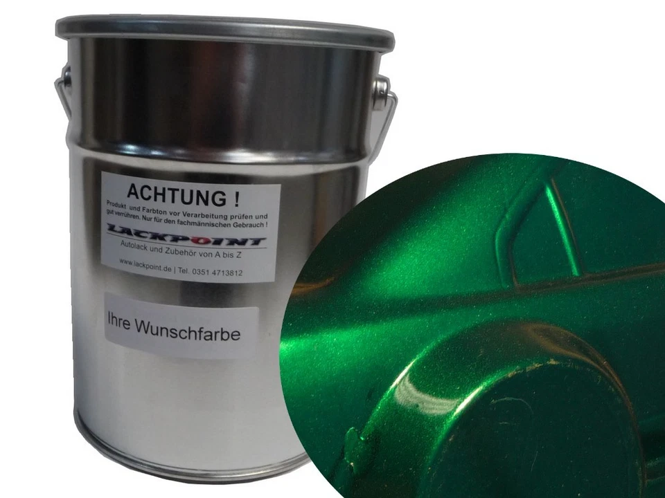 1 Litre 2K Car Paint Dark Green Metallic Without Lacque & Dilution Lackpoint - Image 1 of 1