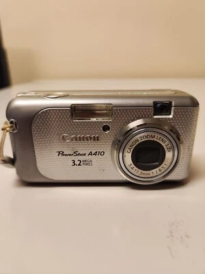 Canon Power Shot A410 Silver Compact Digital Camera - Lens Error - Image 1 of 4